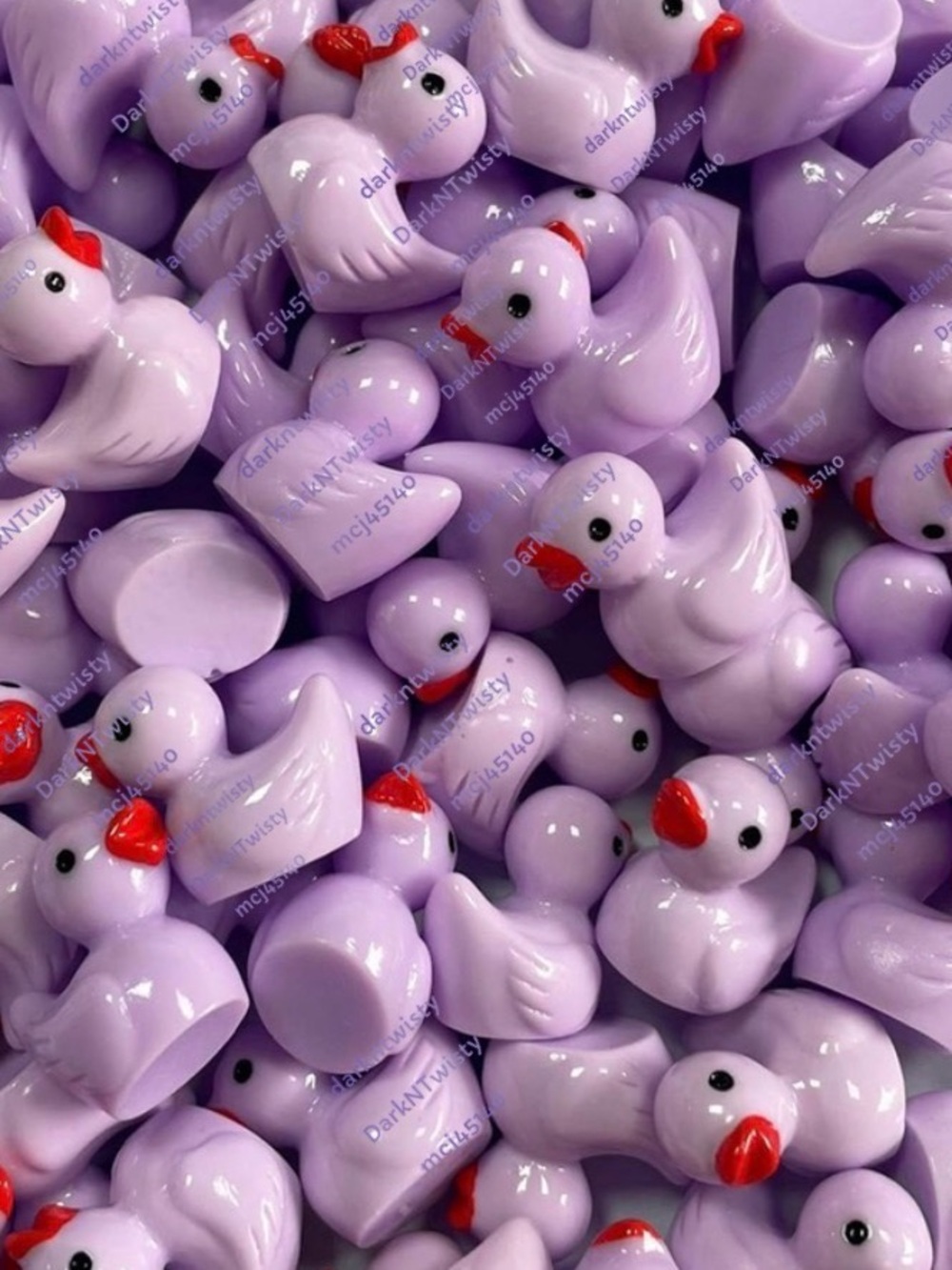 Bundles only. Great add on! 12 piece Mini Purple Resin Ducks - Picture 4 of 6
